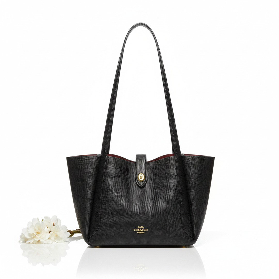 black shoulder tote bag ireland textured turn lock