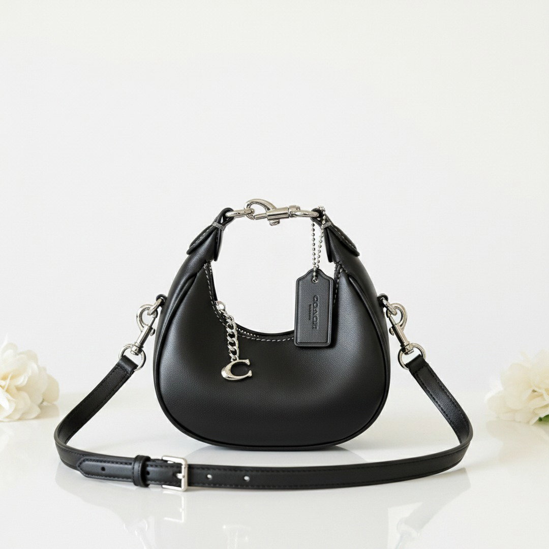 black mini crescent bag ireland crossbody shoulder 20cm