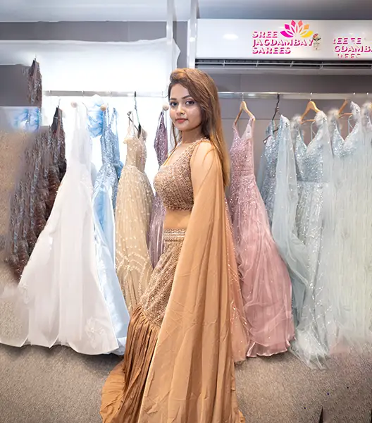 Opulent Gold Tiered Lehenga Set - Image 3