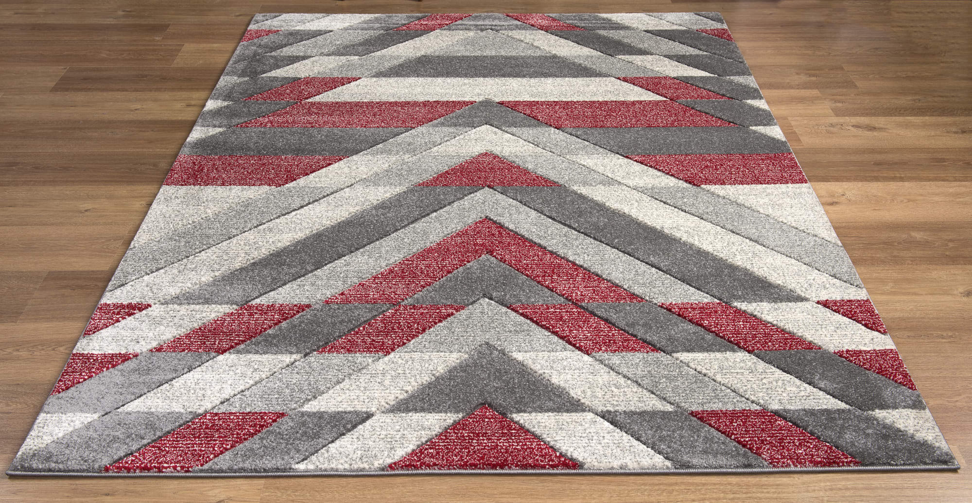 Asher Rug Grey-Red - Image 4