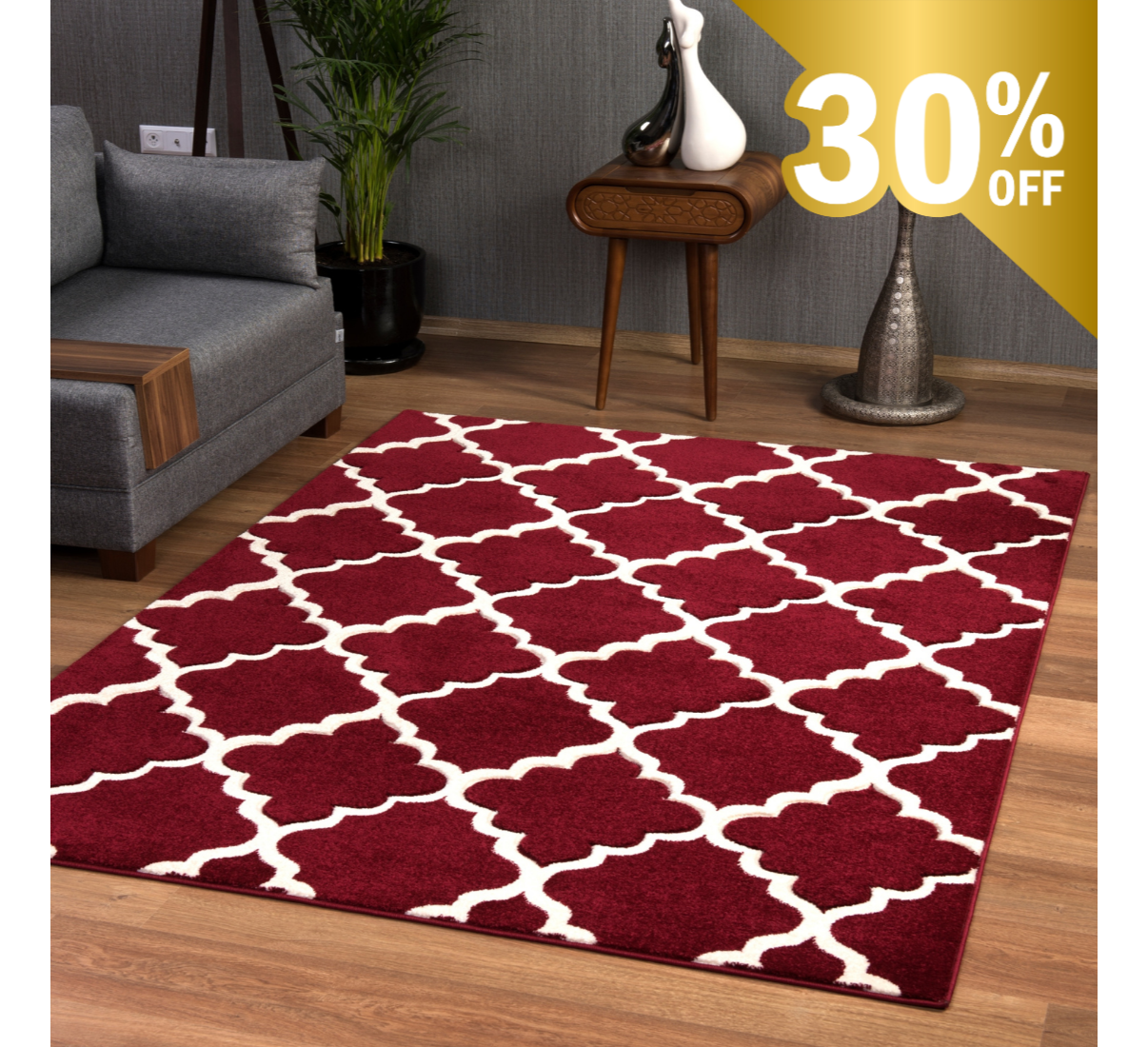 Darcy Rug Red - Image 8