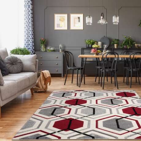 Elise Rug Cream-Red