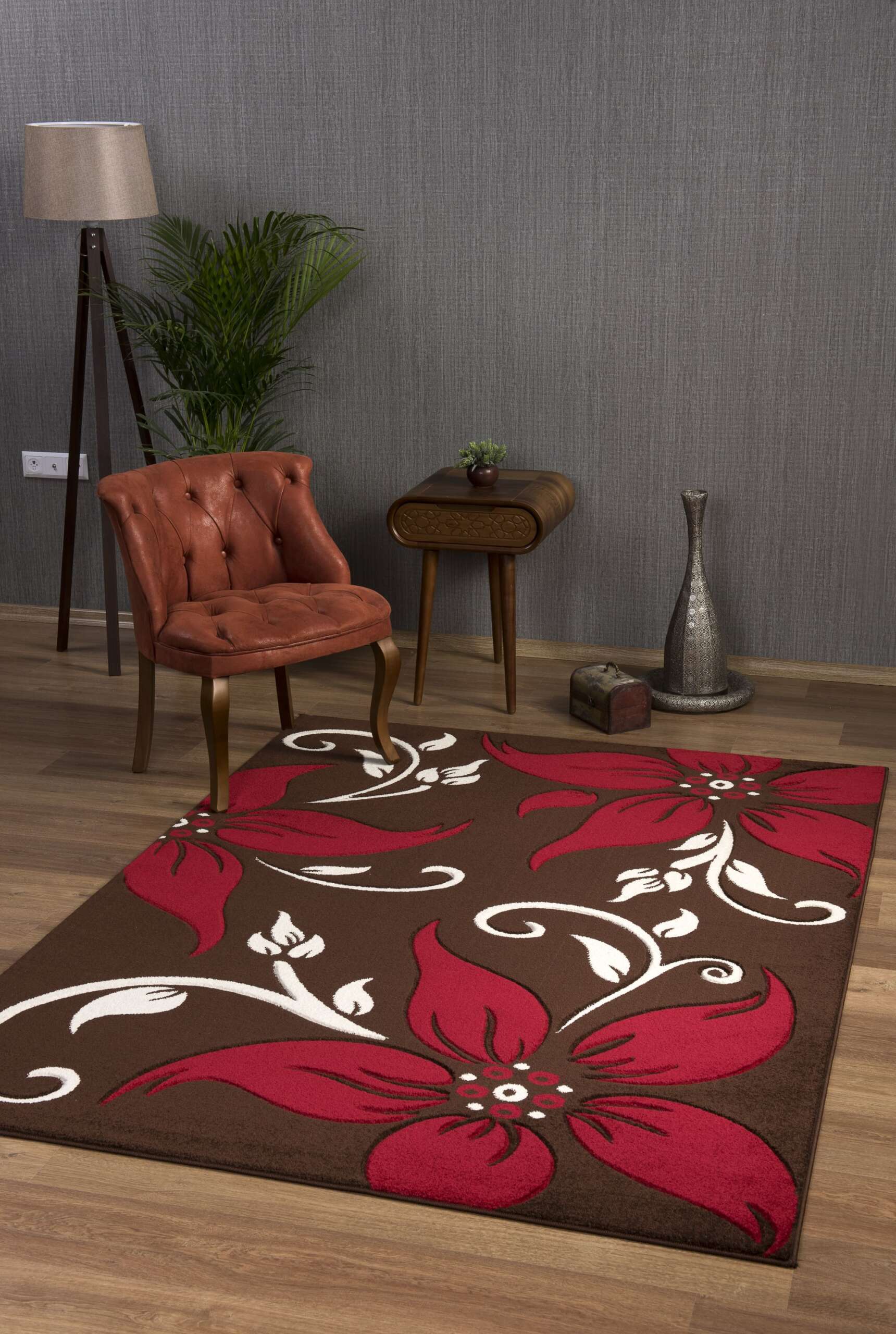 Primrose Rug Choc-Red - Image 3