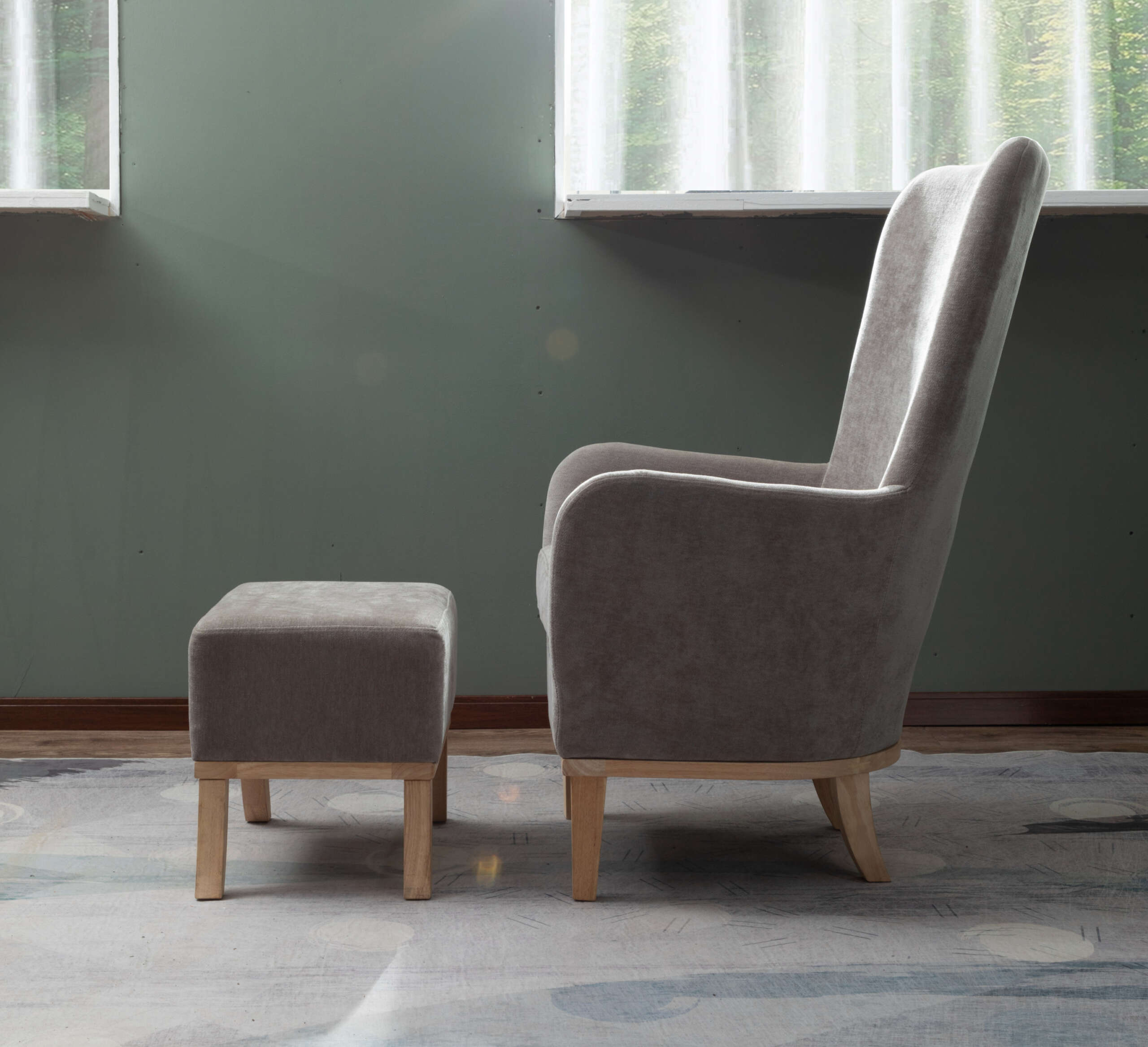 Chair + Footstool 1986 - Image 9