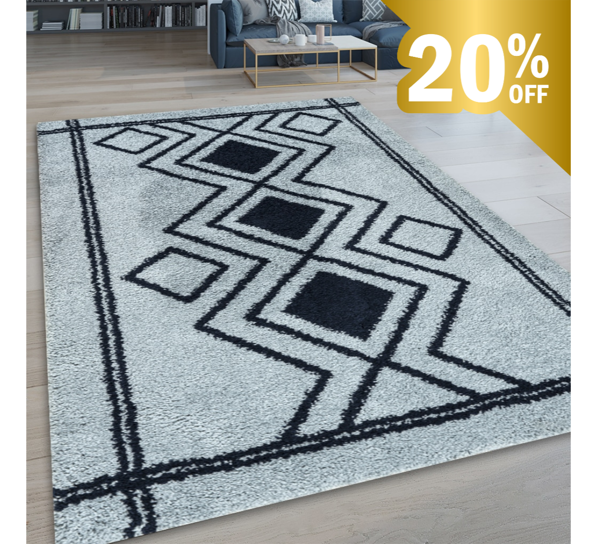Ashton Rug - Blue Navy 03 - Image 8
