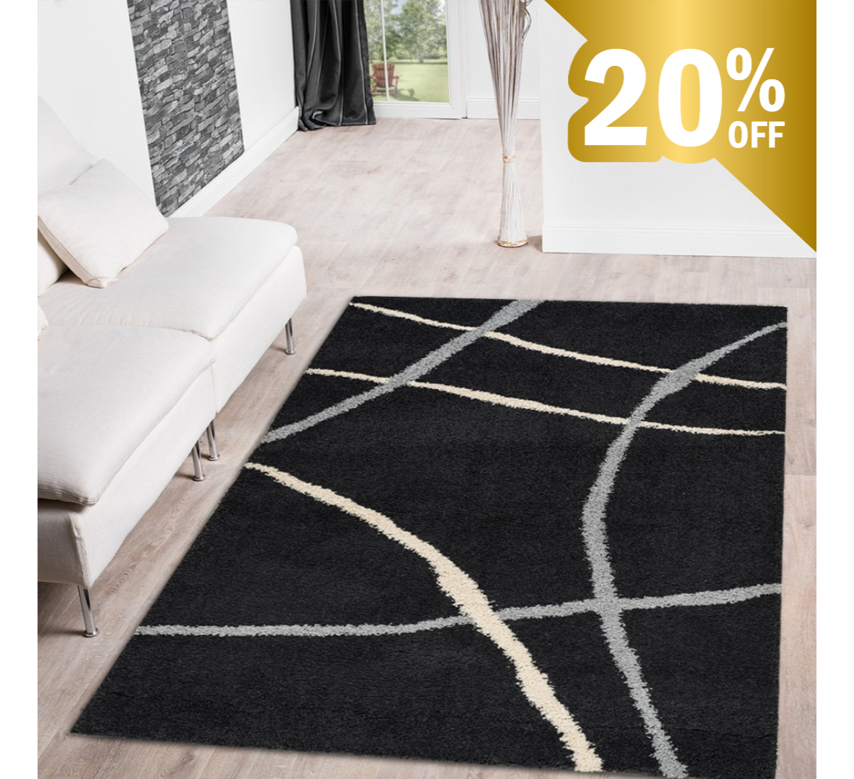 Cruz Rug - Black 01 - Image 8