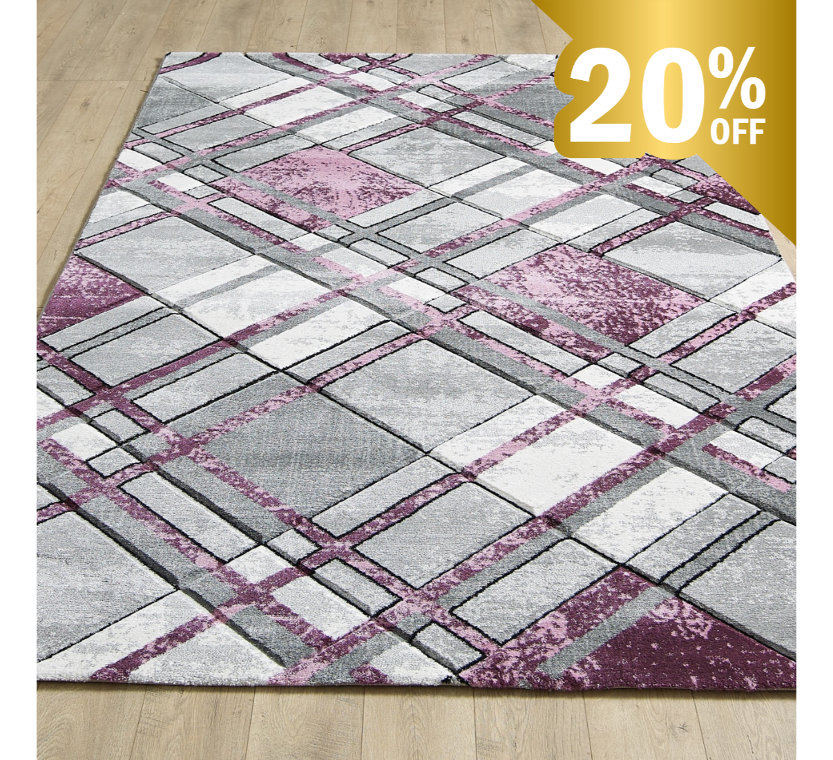 Accra Rug - Grey Lilac - Image 6