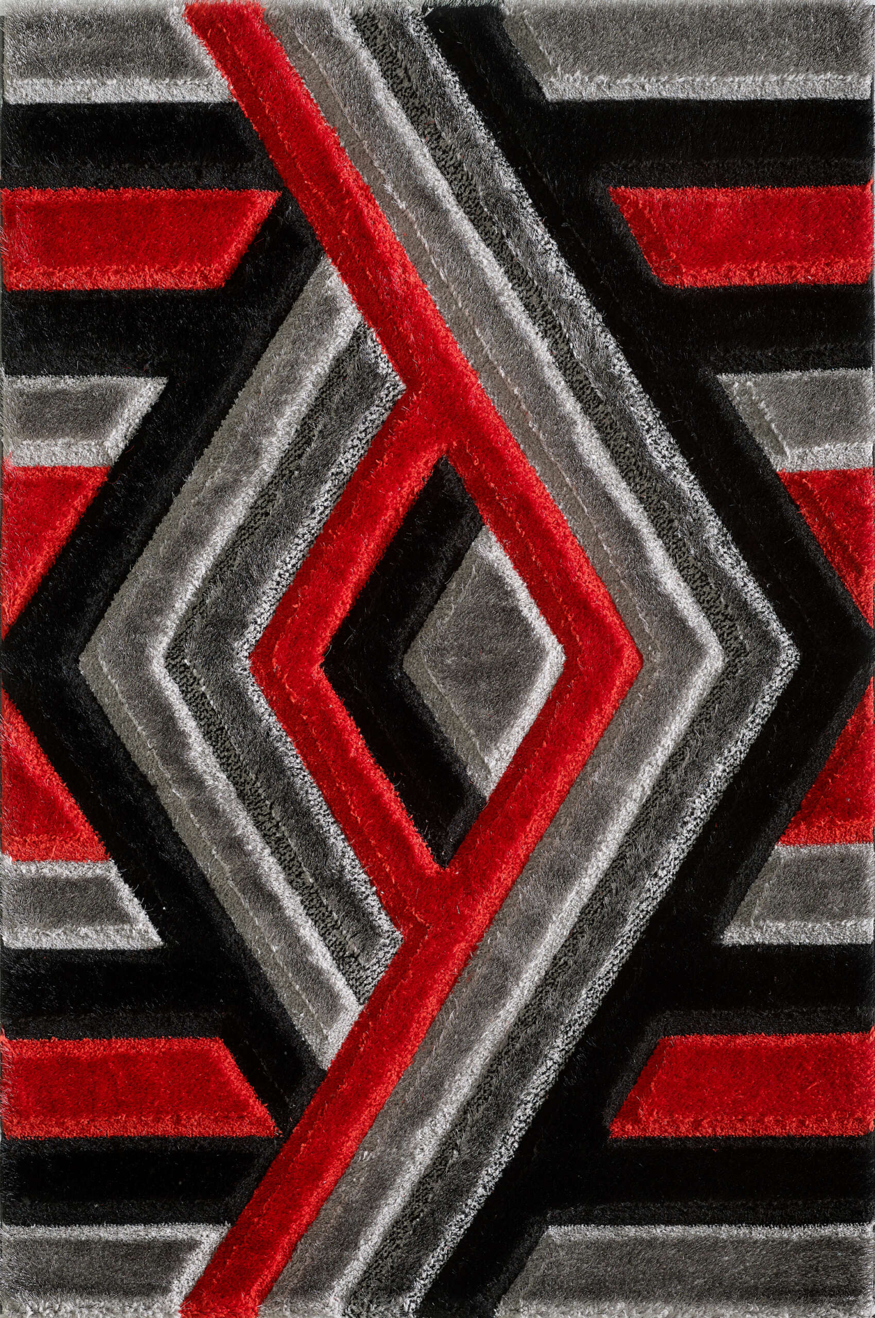 Saturn Rug - Grey Red