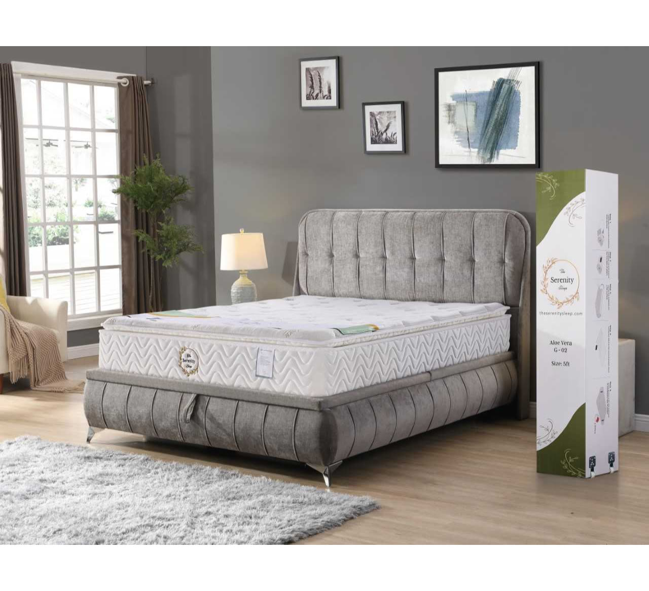 Limerick Grey Storage Bed - Image 6