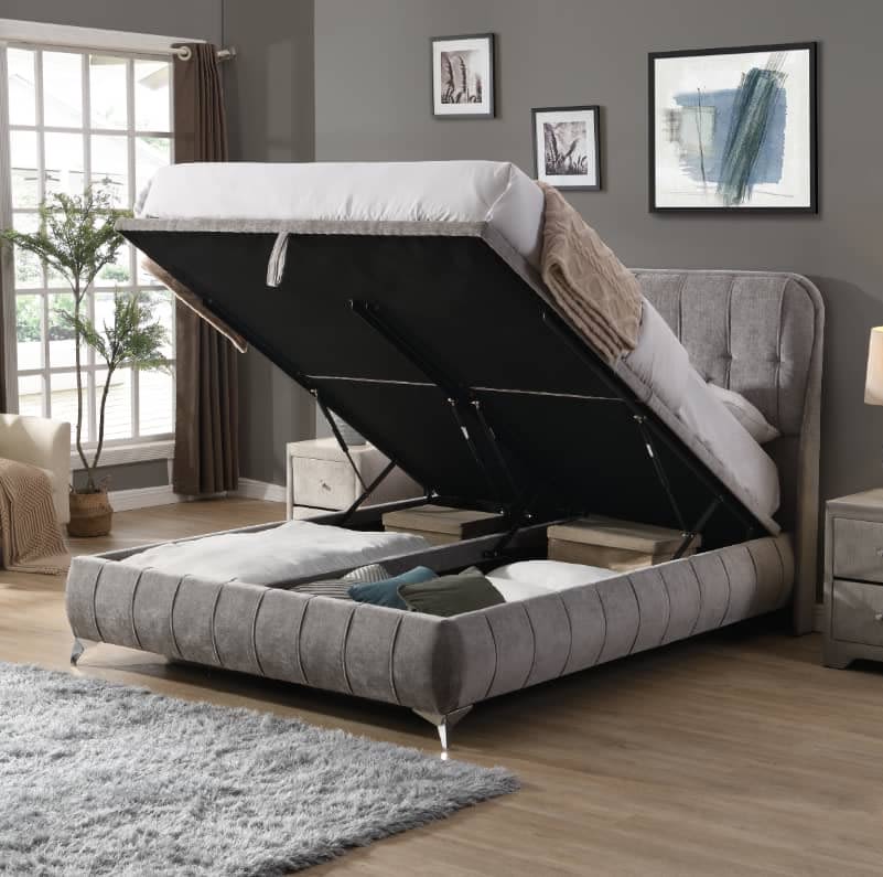 Limerick Grey Storage Bed - Image 3