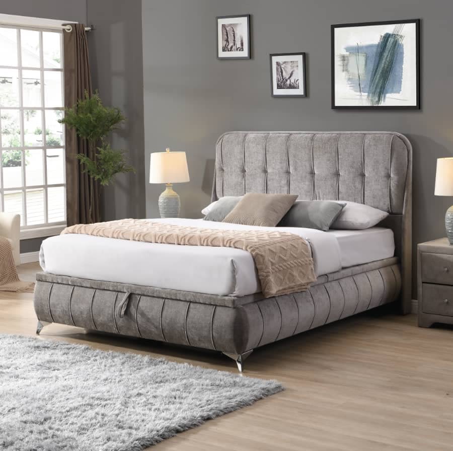 Limerick Grey Storage Bed - Image 4
