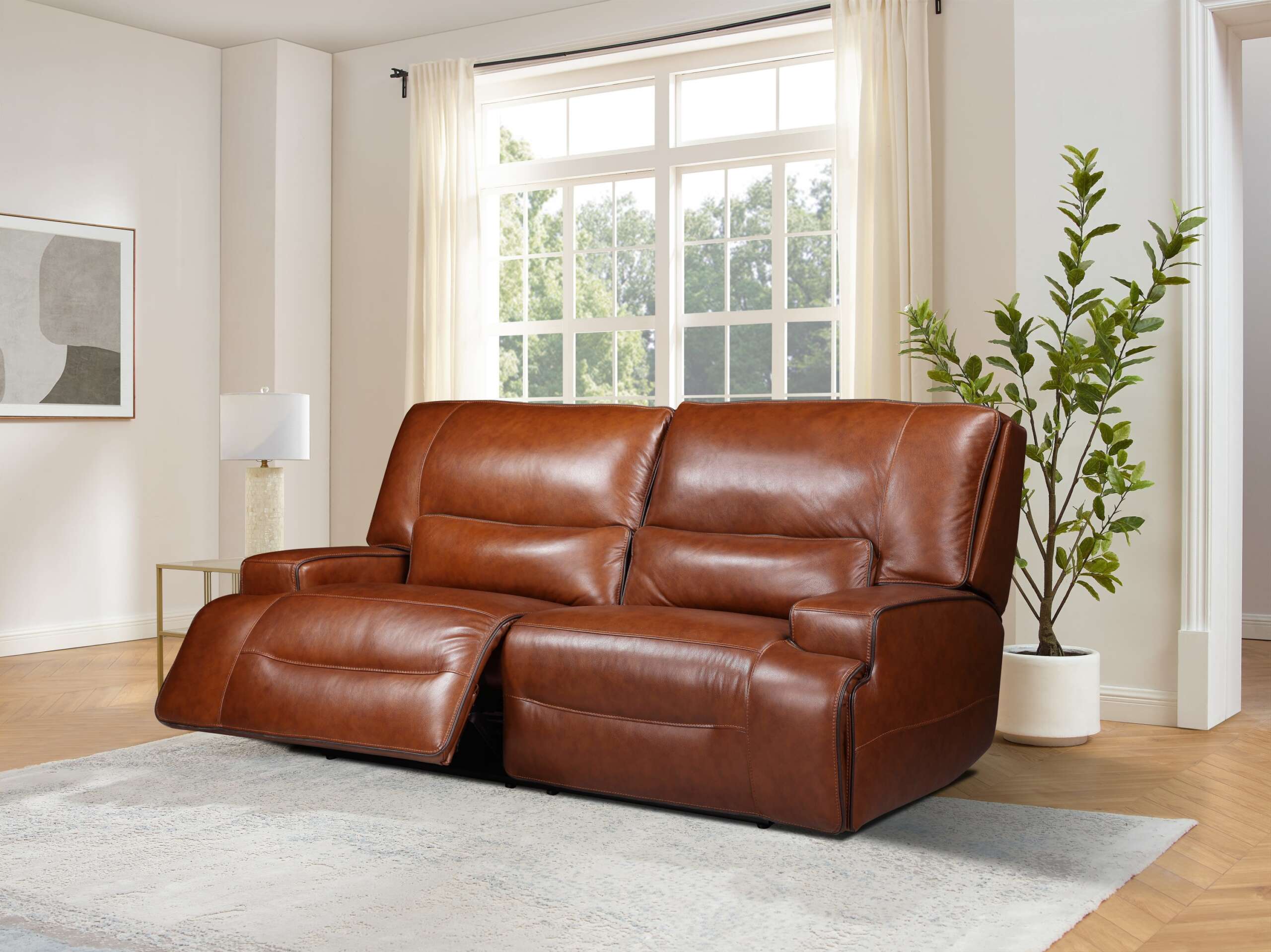 Miami Armchair – Dark Brown Leather with Power Recliner - Image 5