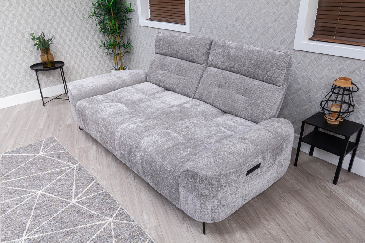 Lush Electric Sofabed – Bone & Light Grey with Reclining Mechanism - Image 3