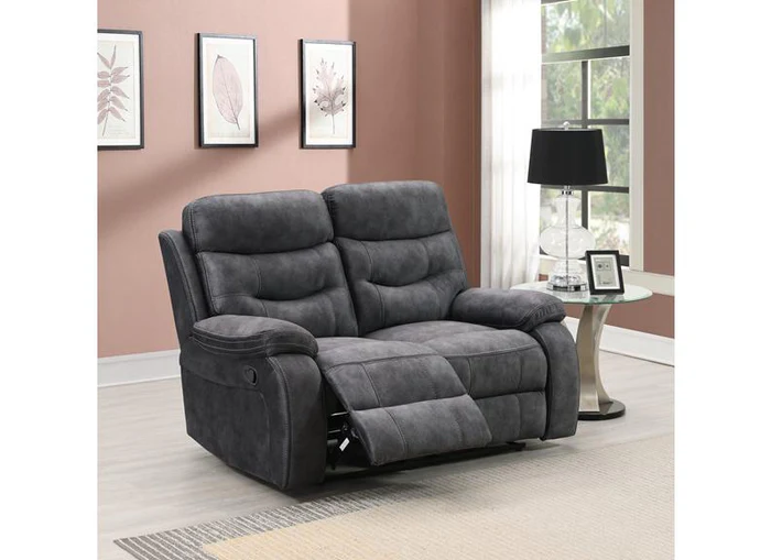 Carrie Grey Velvet 3RR+2RR+RR Sofas W/Power Option - Image 4