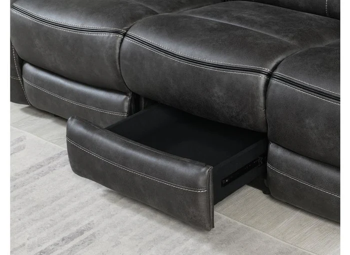 Noah 'Tech' Grey Sectional Sofa - Image 4