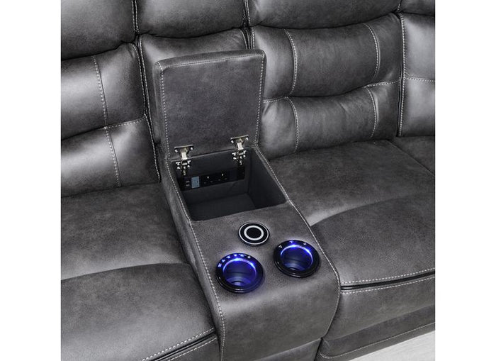 Noah 'Tech' Grey Sectional Sofa - Image 2