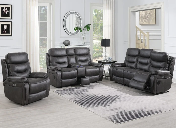 Noah 'Tech' Grey 3PP Sofa - Image 2