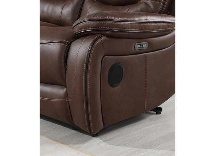 Noah 'Tech' Brown 2PP Sofa W/Console - Image 2
