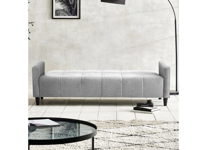 Alfie Storage Sofa Bed – Grey Fabric with Underneath Storage - Image 6