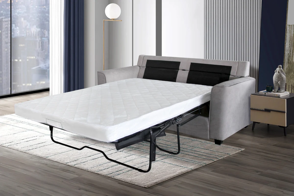 Helena Grey Sofabed – Metal Action Mechanism with Pocket Sprung Mattress