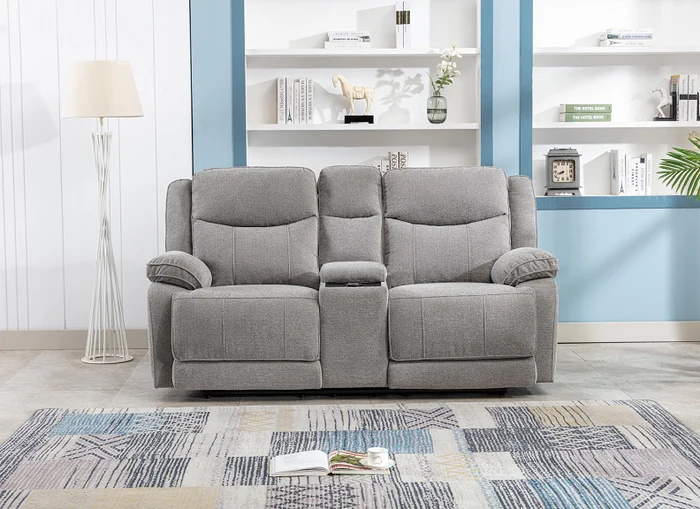 Herbert 2PCP Powered Sofas W/Console & USB Ports - Image 4
