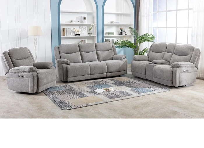 Herbert 2PCP Powered Sofas W/Console & USB Ports - Image 3