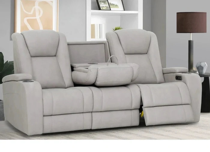 Jesse Three Seat Sofa W/Drop Down Charging Point