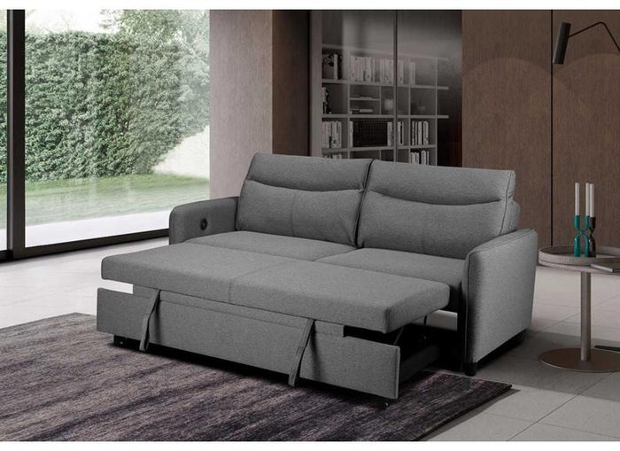 Sheila Grey Fabric Sofa Beds – Modern Compact Pull-Out Sleeper Couch - Image 5