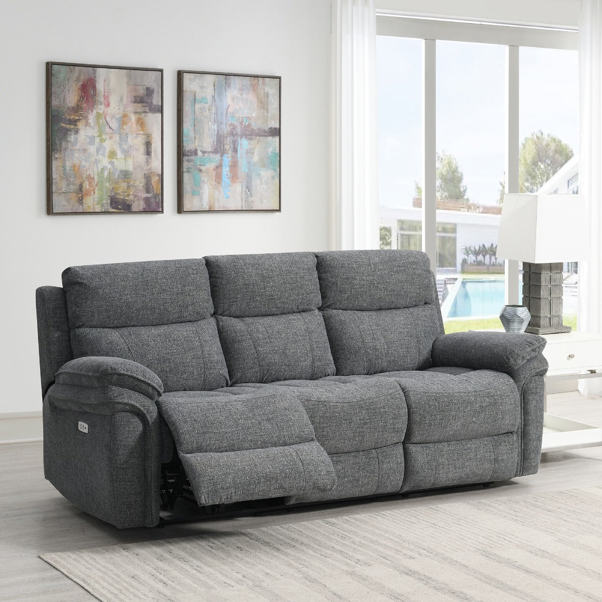 Harrow 3 Seater Electric Recliner with USB Port - Image 2