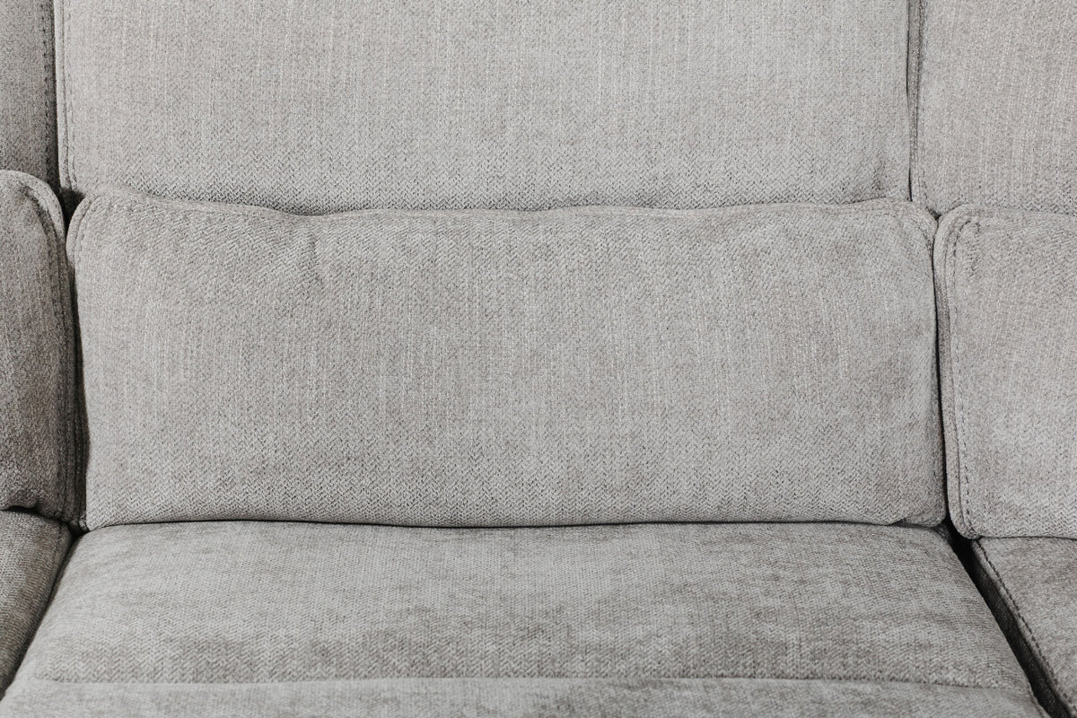 Eloise 3 Seater Manual Recliner – Grey with Electric Drop-Down Tray - Image 2