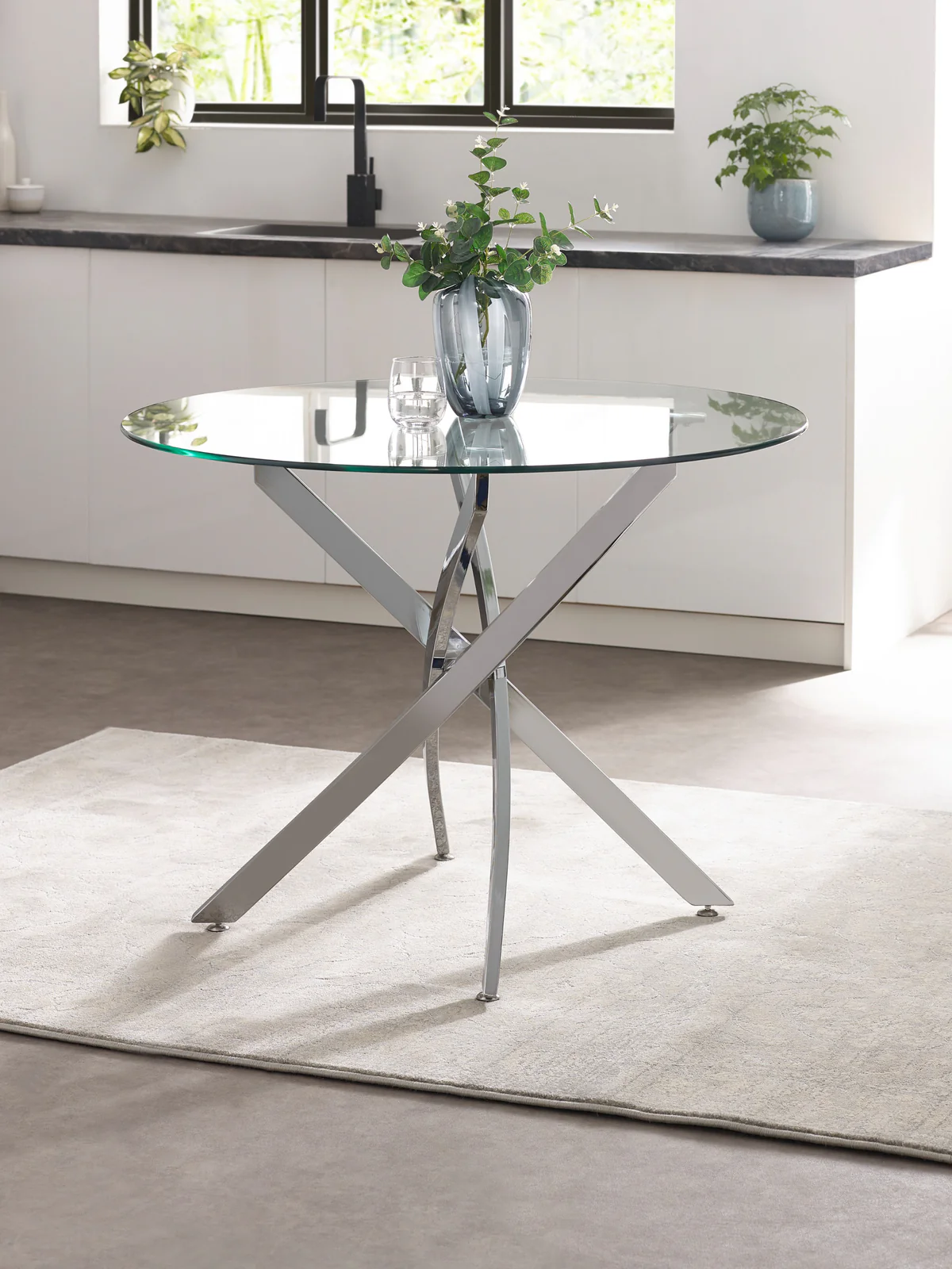 Anderson Round Glass Dining Table With Ella Dining Chairs - Image 4